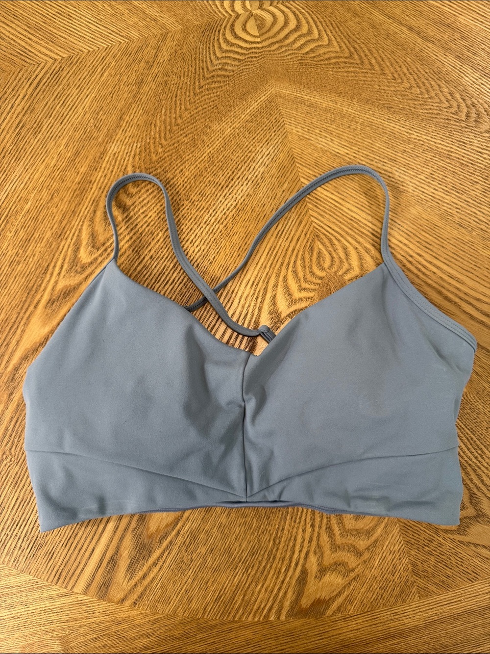 Vuori Seamless Strappy Bralette - Dusty Blue